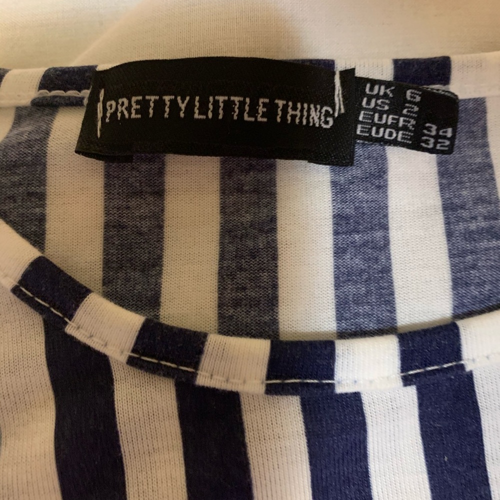 Navy & Blue Striped Dress